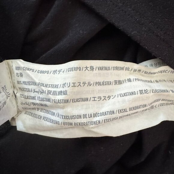 Hollister Crop Fitted Long-Sleeve Rusched Shirt Front Layering Black XS Juniors - Picture 7 of 8